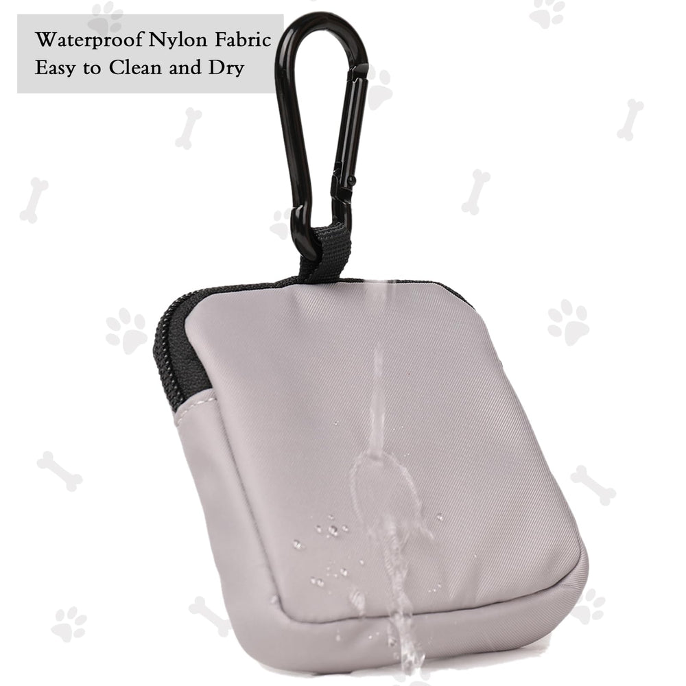 COOWONE dog treat pouch metal-zip-closure prevents dispensing crumbs, preserving freshness