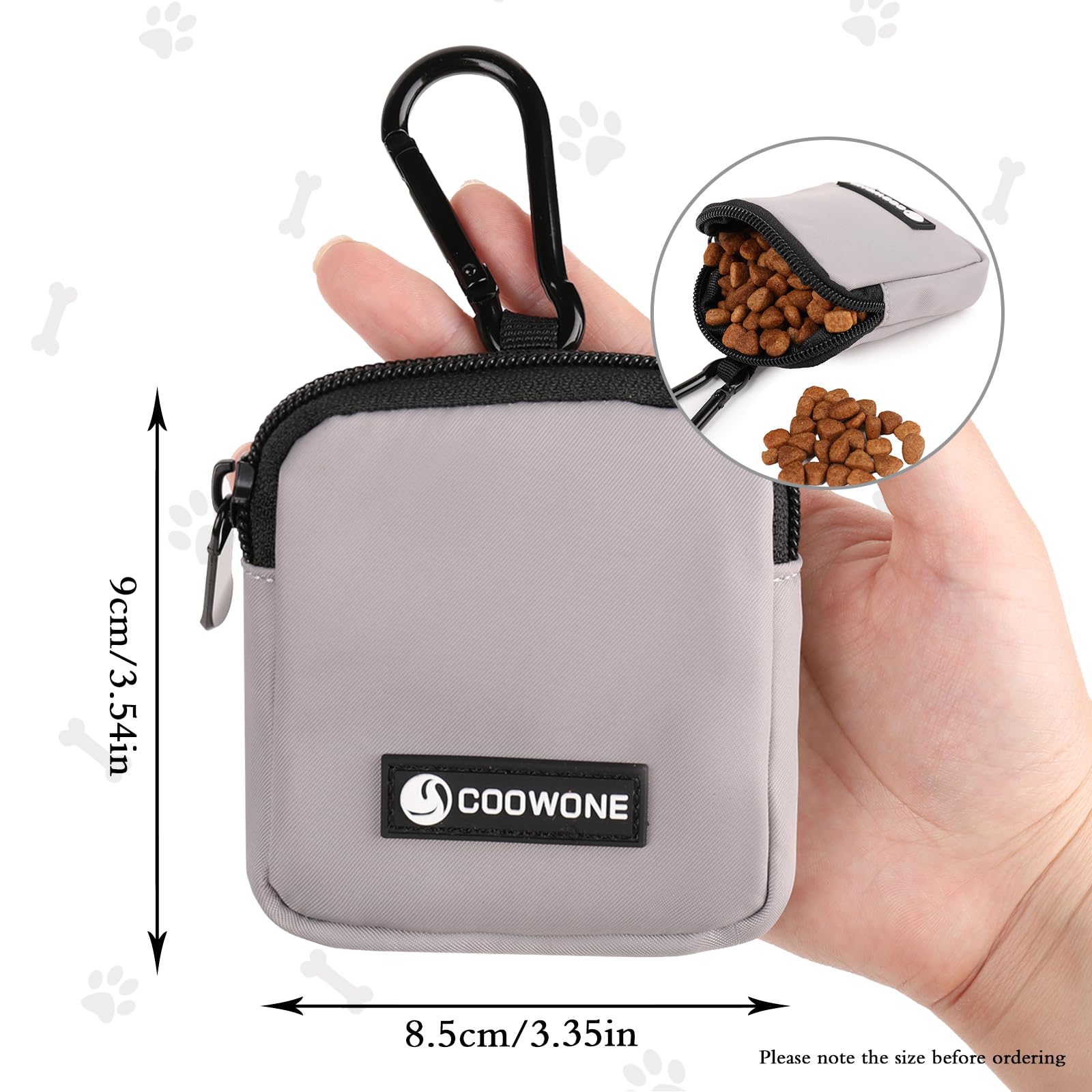 COOWONE dog treat pouch-multifunctional supports training, makeup, keys, or coins