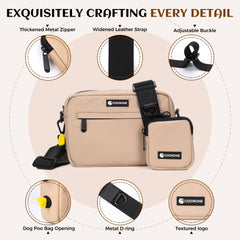 COOWONE dog treat pouch poop bag dispenser for quick cleanup on walks