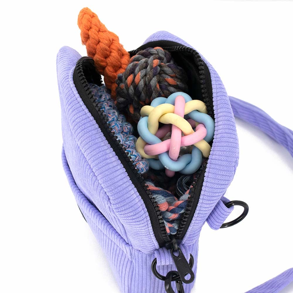 COOWONE dog treat pouch worn at the waist for convenient access