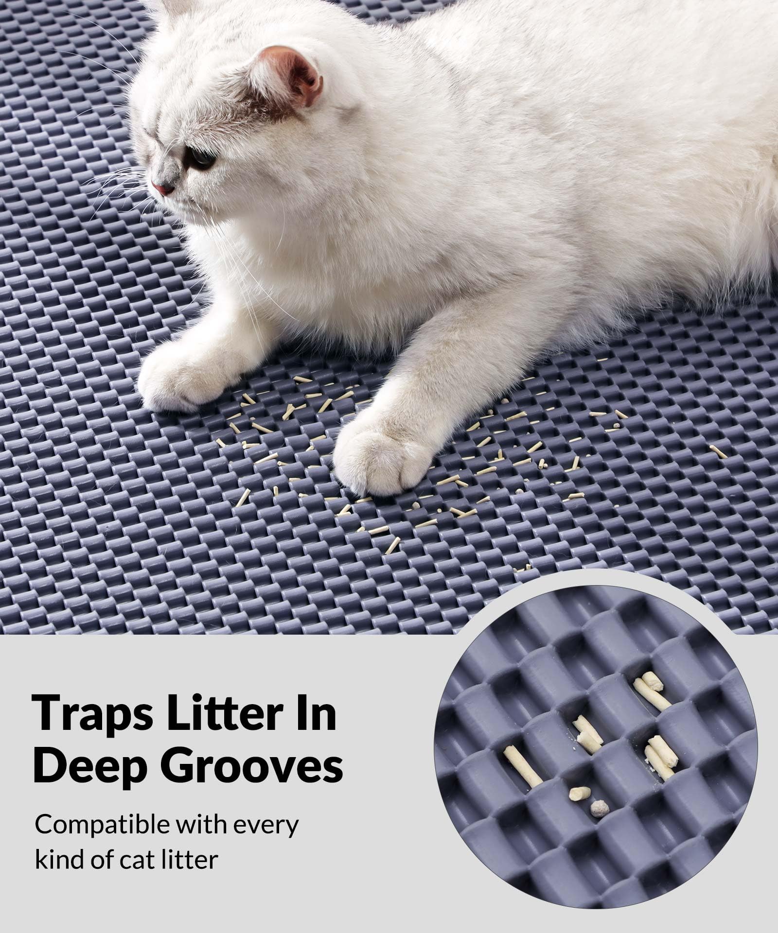 Cooyes anti-scratch PVC mat endures claws and daily wear with lasting shape