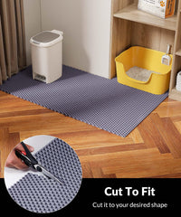 Cooyes cat litter mat chain-link hole design traps litter at the source
