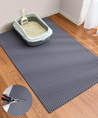 Cooyes cat litter mat cut-to-fit edges adapt to any litter box shape and space