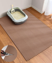 Cooyes cat litter mat large 35x23 cut-to-fit design reduces floor mess