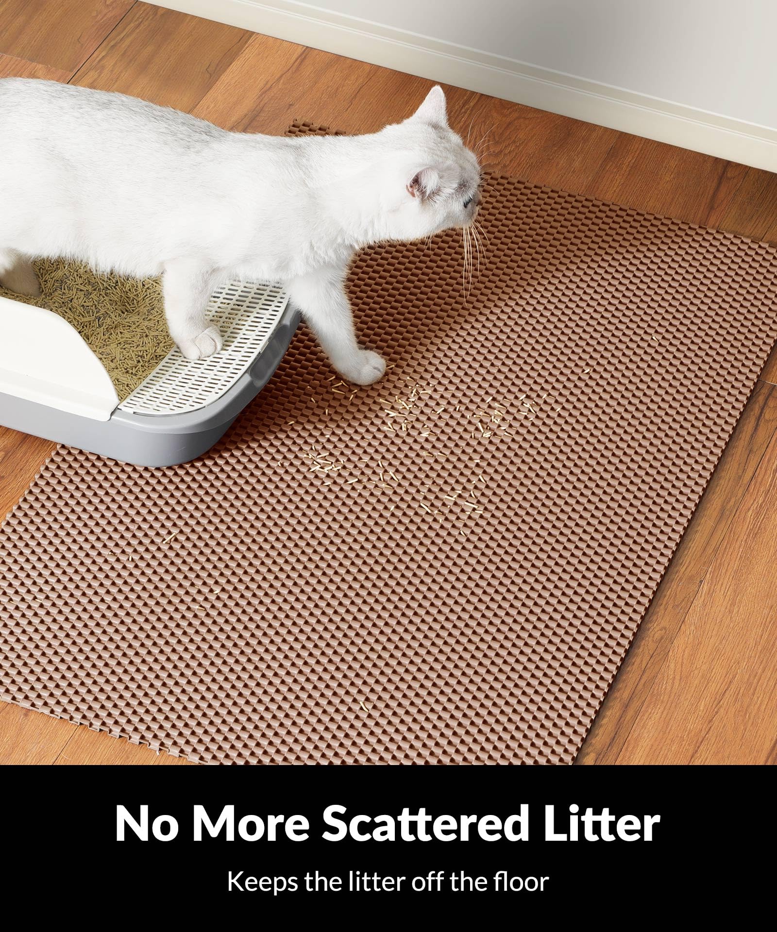 Cooyes litter mat easy-clean action makes maintenance quick
