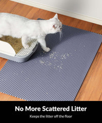 Cooyes litter mat is easy to clean, saving time after messy paws