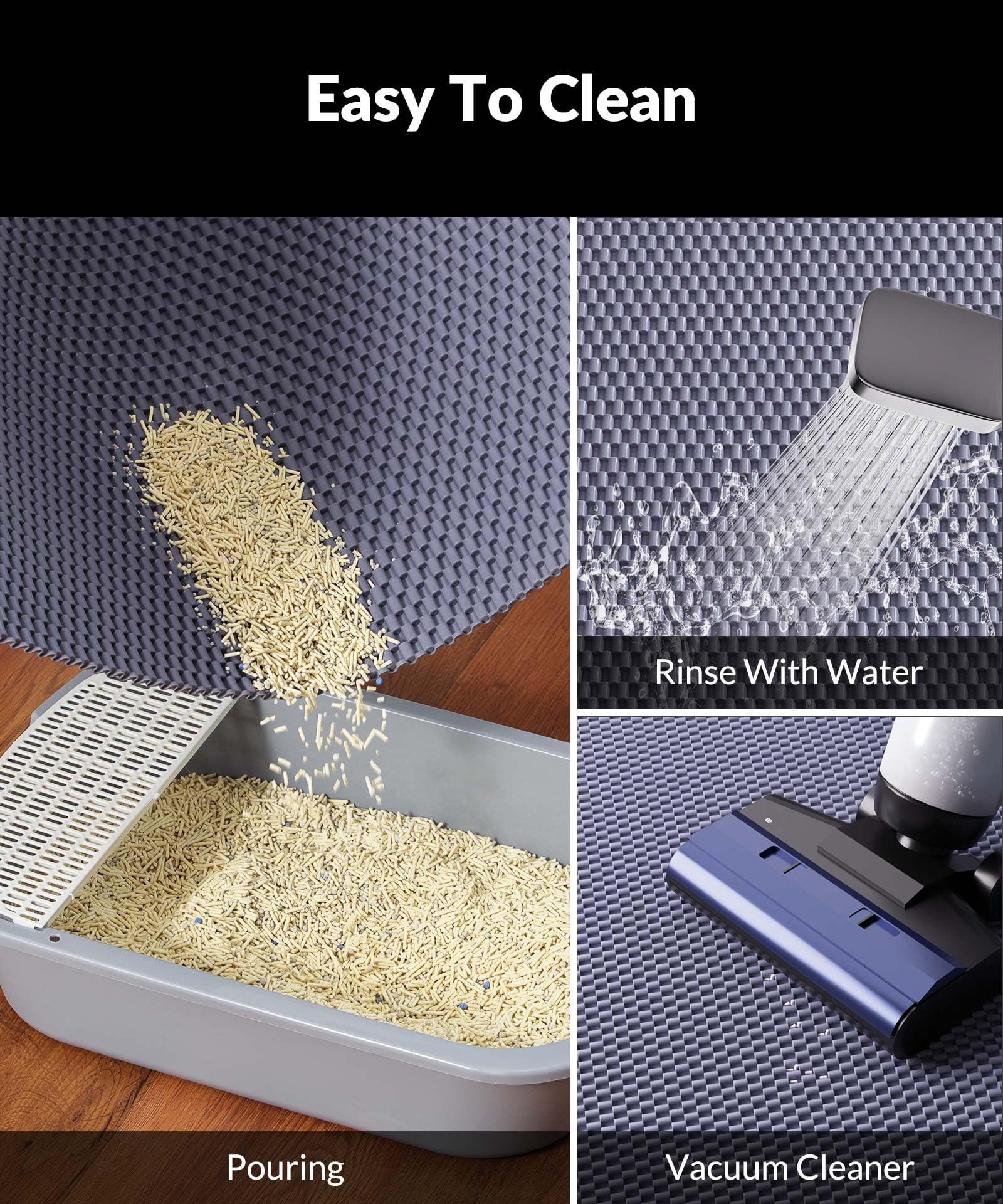 Cooyes cat litter mat large 23x35 inches provides ample surface for paws