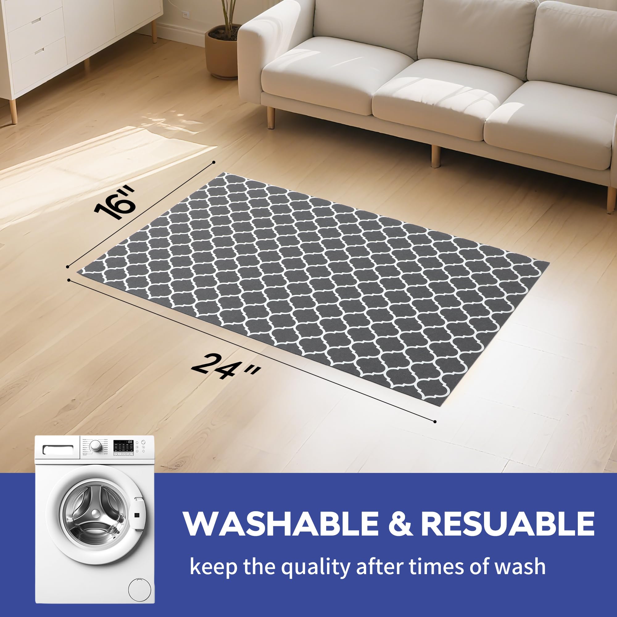 Cooyes large dog food mat water-lock bottom guards floors from spills.