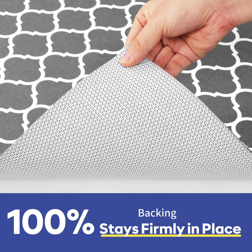 Cooyes large dog food mat 17.5x36 grey pattern for larger setups.