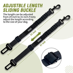 COOYOO adjustable-length-24to31in accommodates different dog sizes for relaxed positioning.
