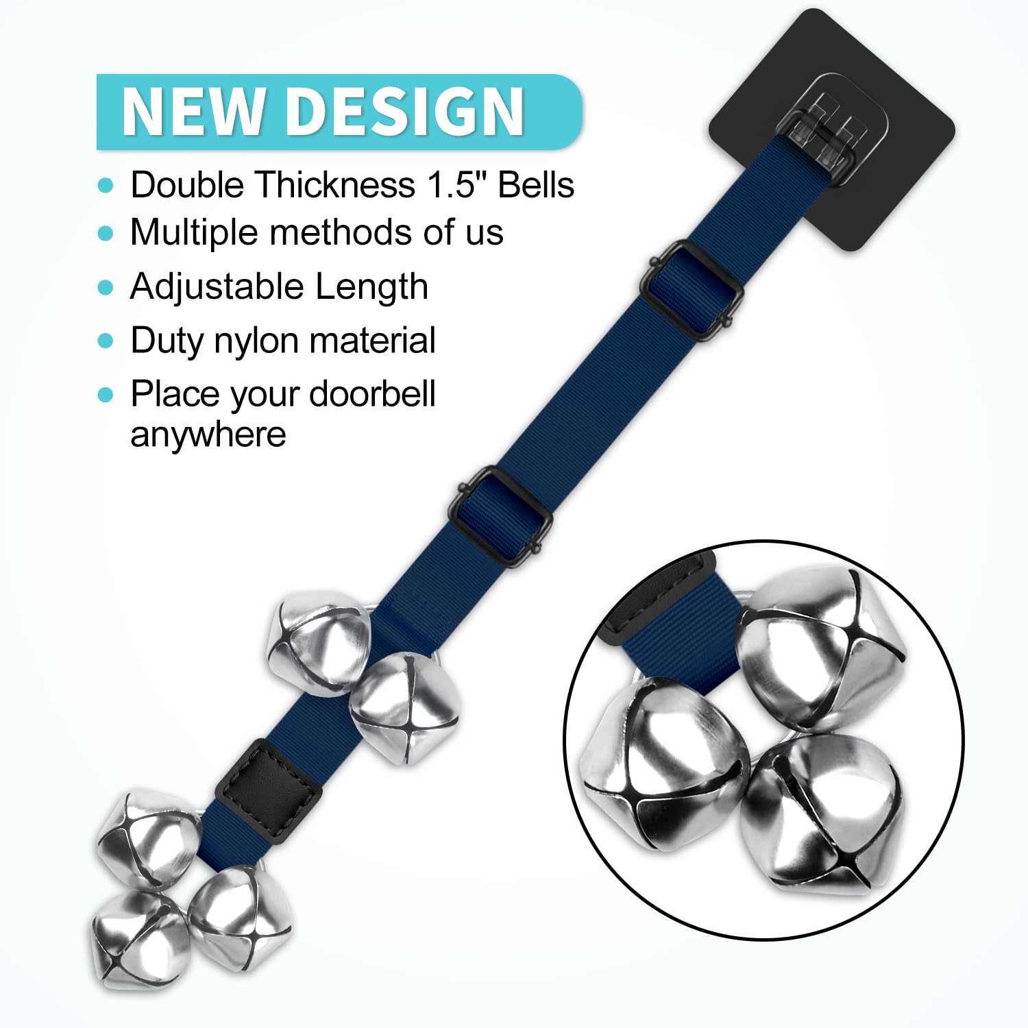 COOYOO doorbells include double-sided tape for residue-free attachment.