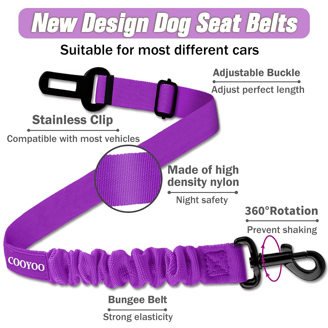 COOYOO adjustable-length shows 24 to 31 inches for versatile positions.