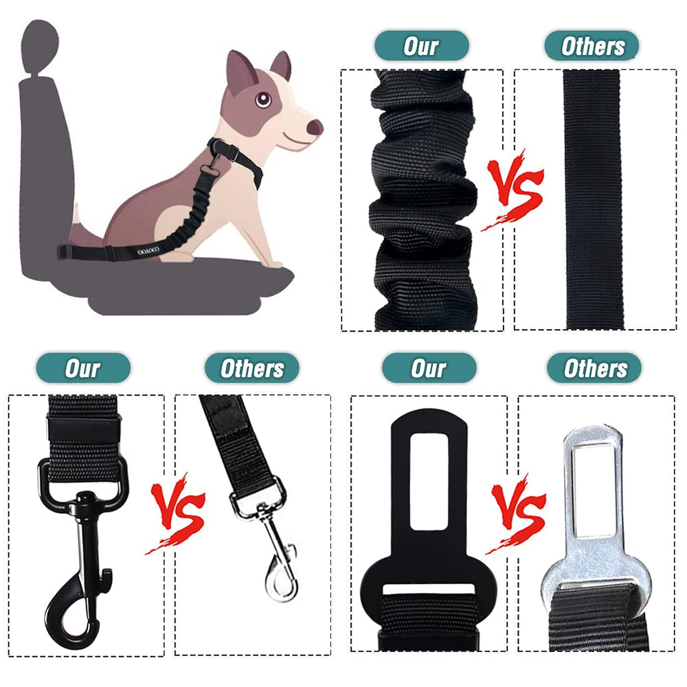 COOYOO dog seat belt inspires confidence with secure, calm car rides.