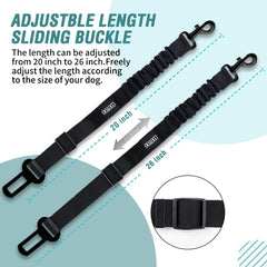 COOYOO dog seat belt universal clip works with most vehicles for easy setup.