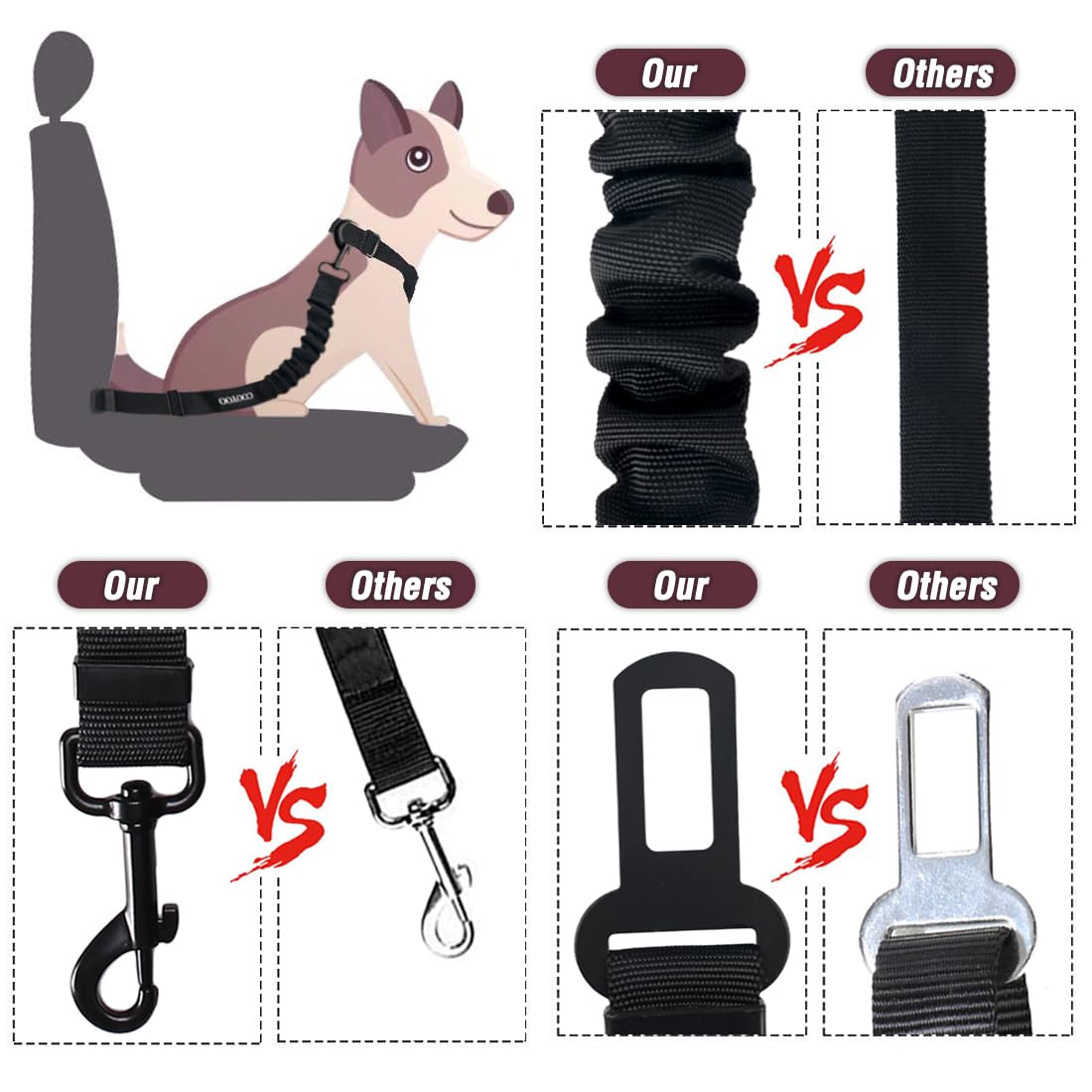 COOYOO universal mounting demonstrates easy setup with most car buckles