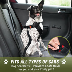 COOYOO retractable-dog-car-harness enables controlled movement with a smooth adjustable tether.