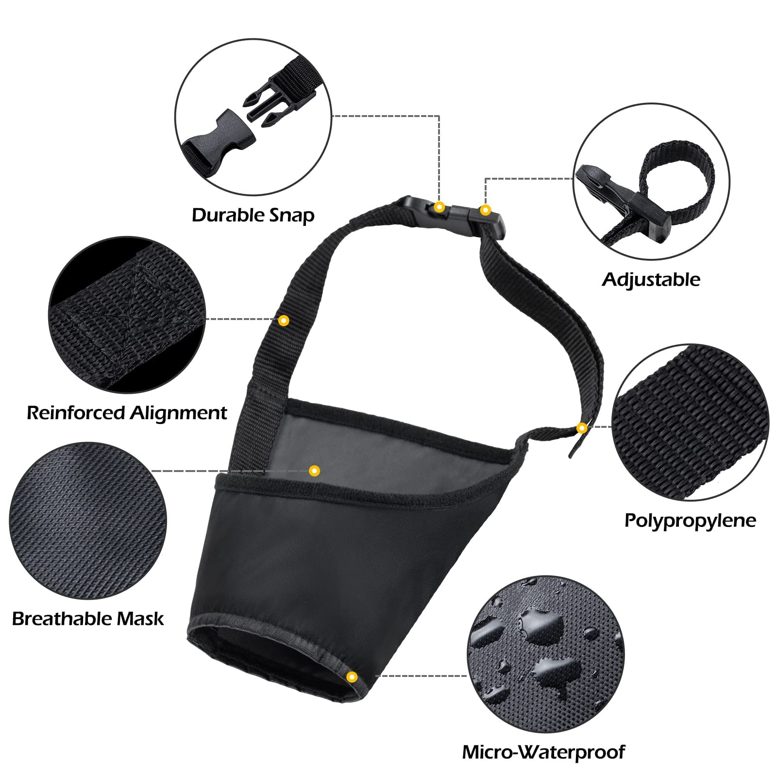 CooZero adjustable buckle muzzle image highlights secure, customizable fit for different breeds.
