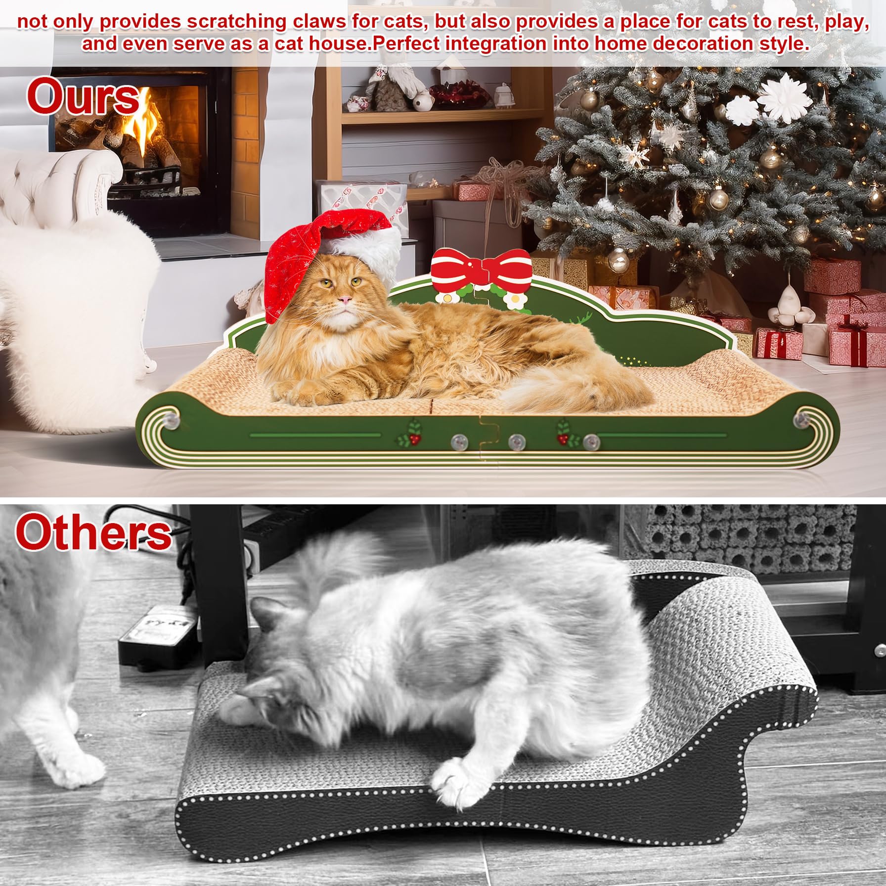COOZMENT eco-friendly cardboard material emphasizes durable, recyclable design for cat furniture.