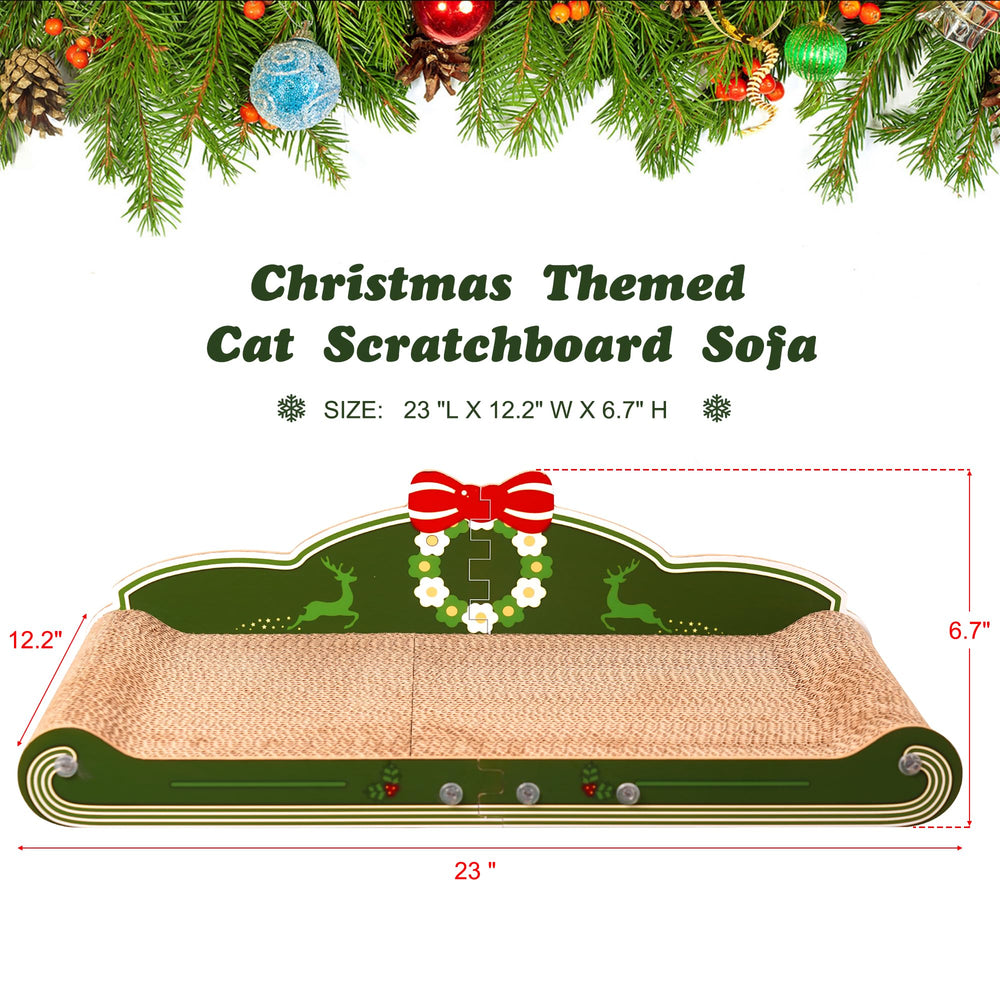 COOZMENT sofa-cat-scratching-couch side view highlights cozy backrest for relaxed naps.
