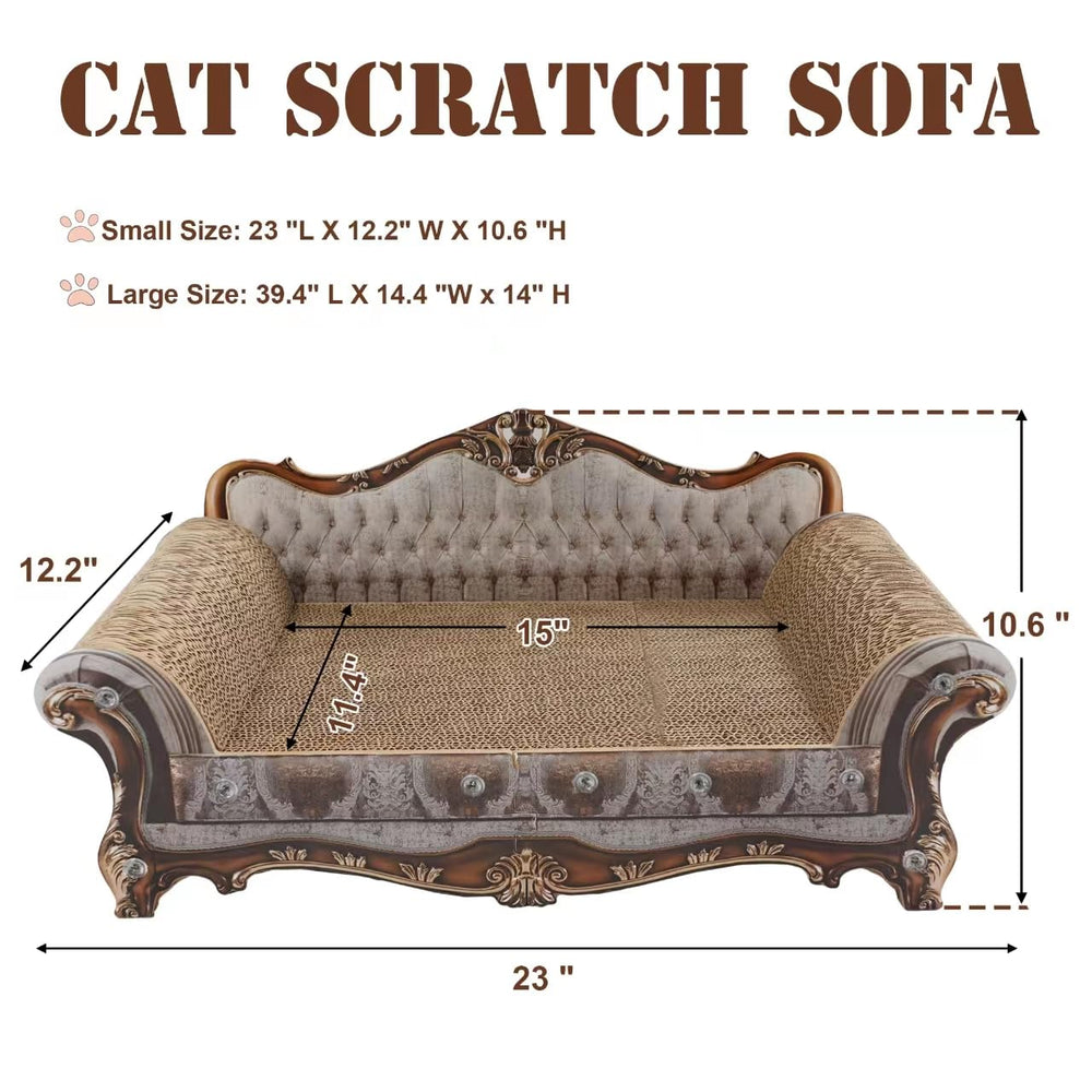COOZMENT sofa scratching couch backrest design highlights comfy support for lounging and scratching.