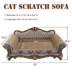 COOZMENT sofa scratching couch backrest design highlights comfy support for lounging and scratching.