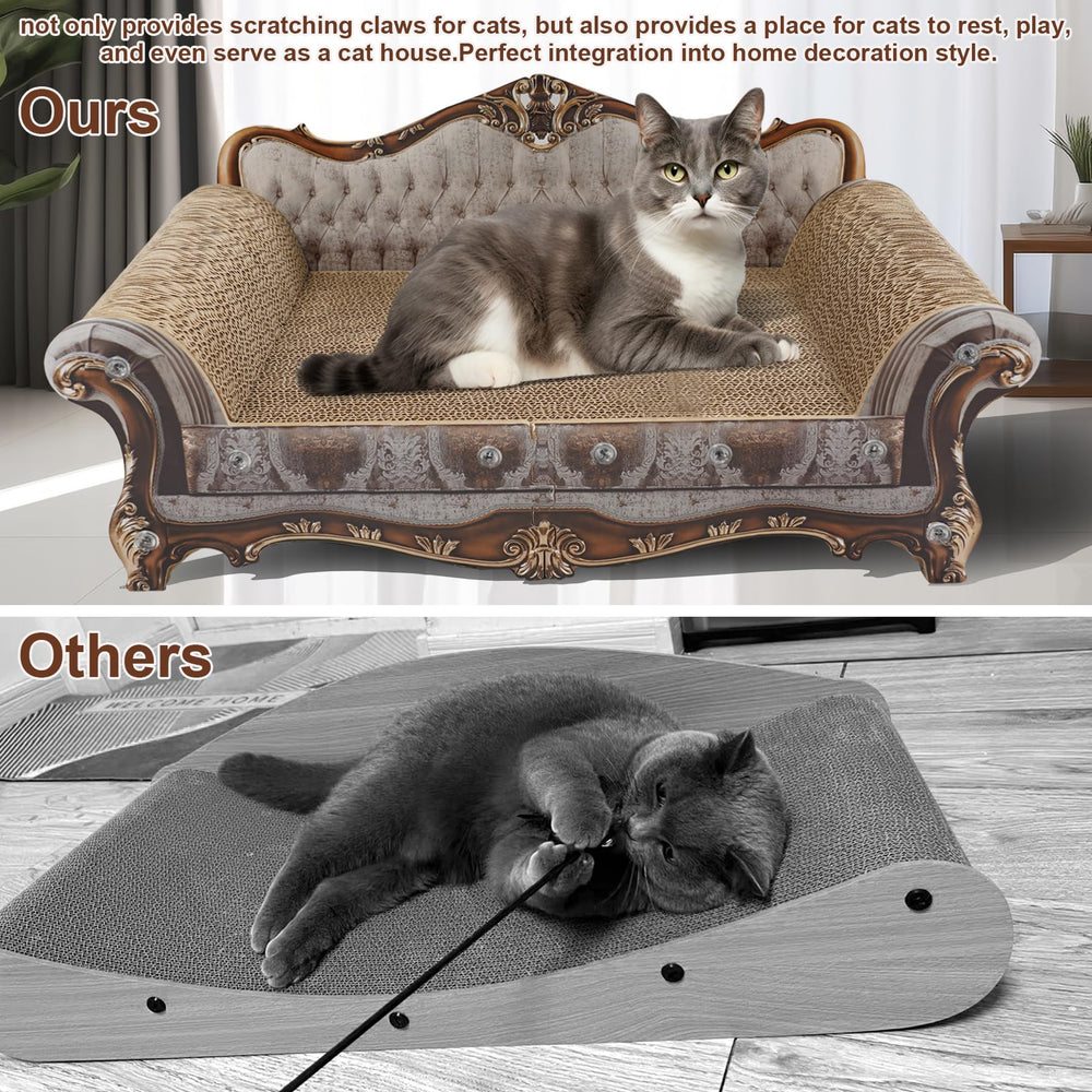 COOZMENT sofa scratching couch catnip pouch photo shows added organic catnip for relaxed play.