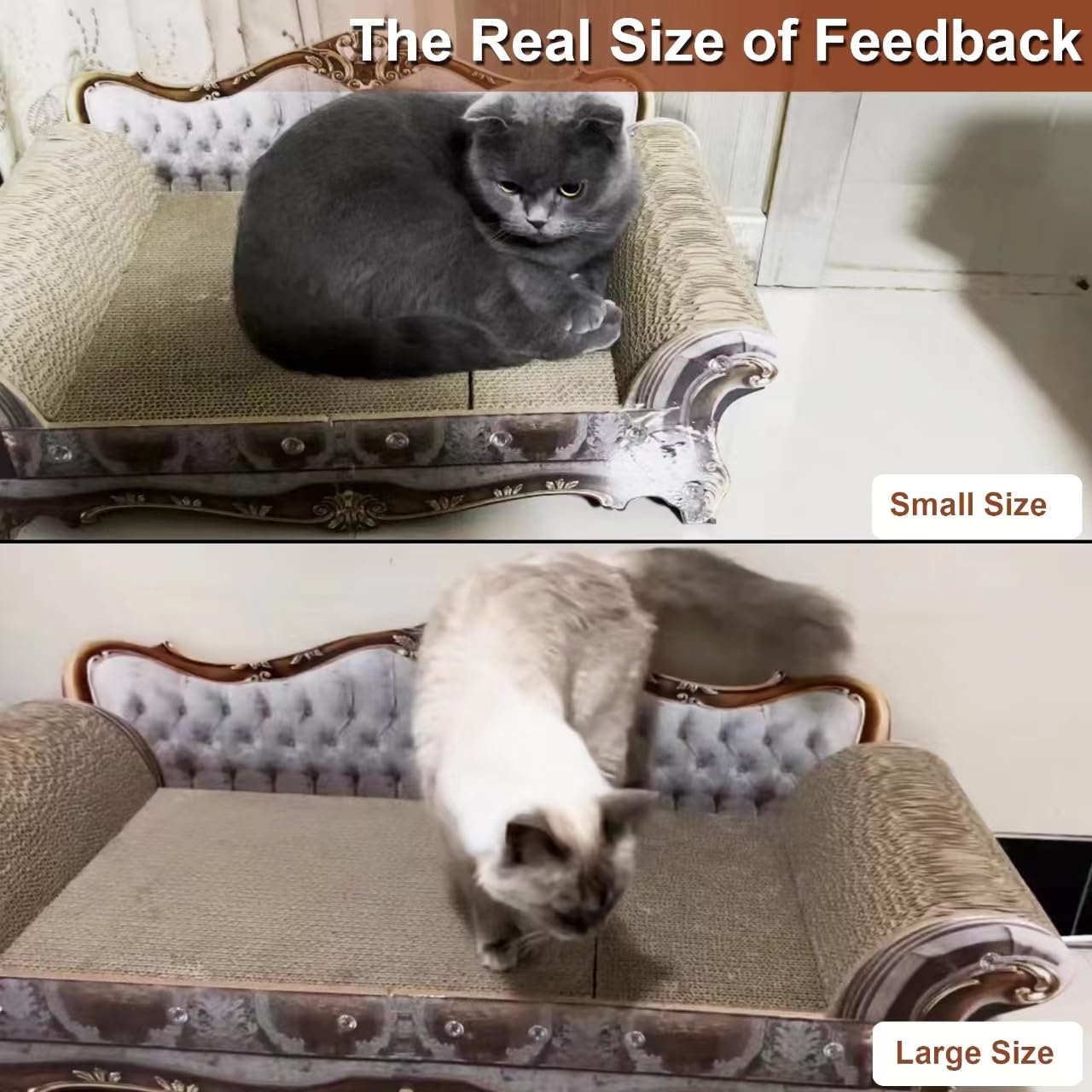 COOZMENT sofa scratching couch room scene showcases multi-cat friendly space for rest and play.