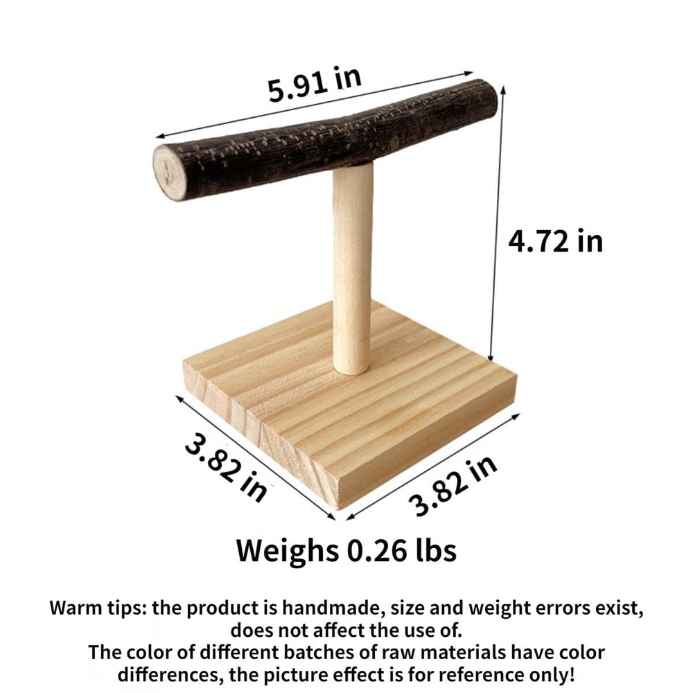 Copfeu Bird Perch Stand side angle highlights apple wood top for durable training