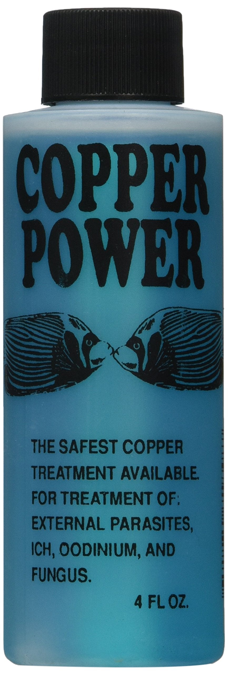 Copper Power Endich blue treatment bottle for marine fish disease prevention.