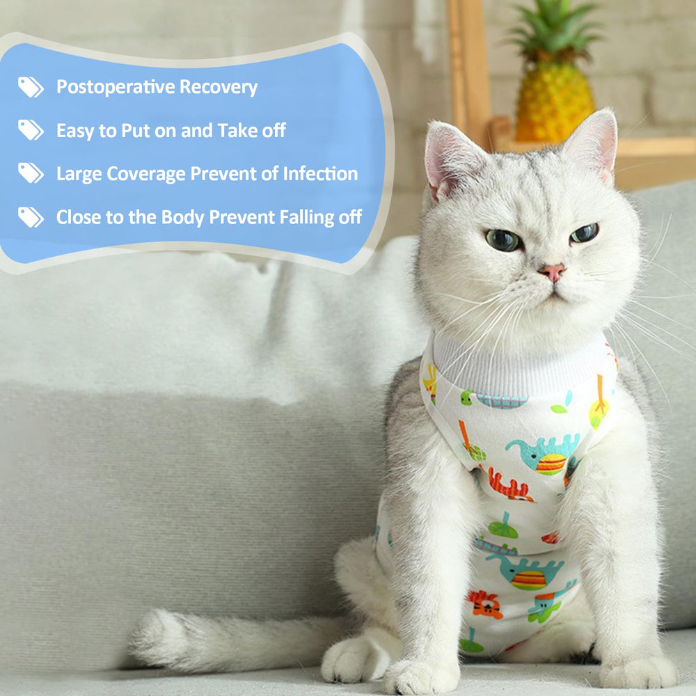 Coppthinktu cat recovery suit female anti-licking design replaces an E-collar.