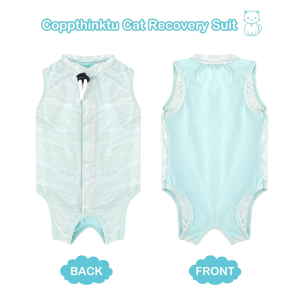 Coppthinktu cat recovery suit supports post-surgery care and cozy lounging.