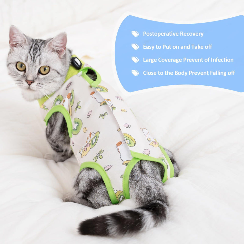 Coppthinktu cat recovery suit U-shape butt area aids litter access