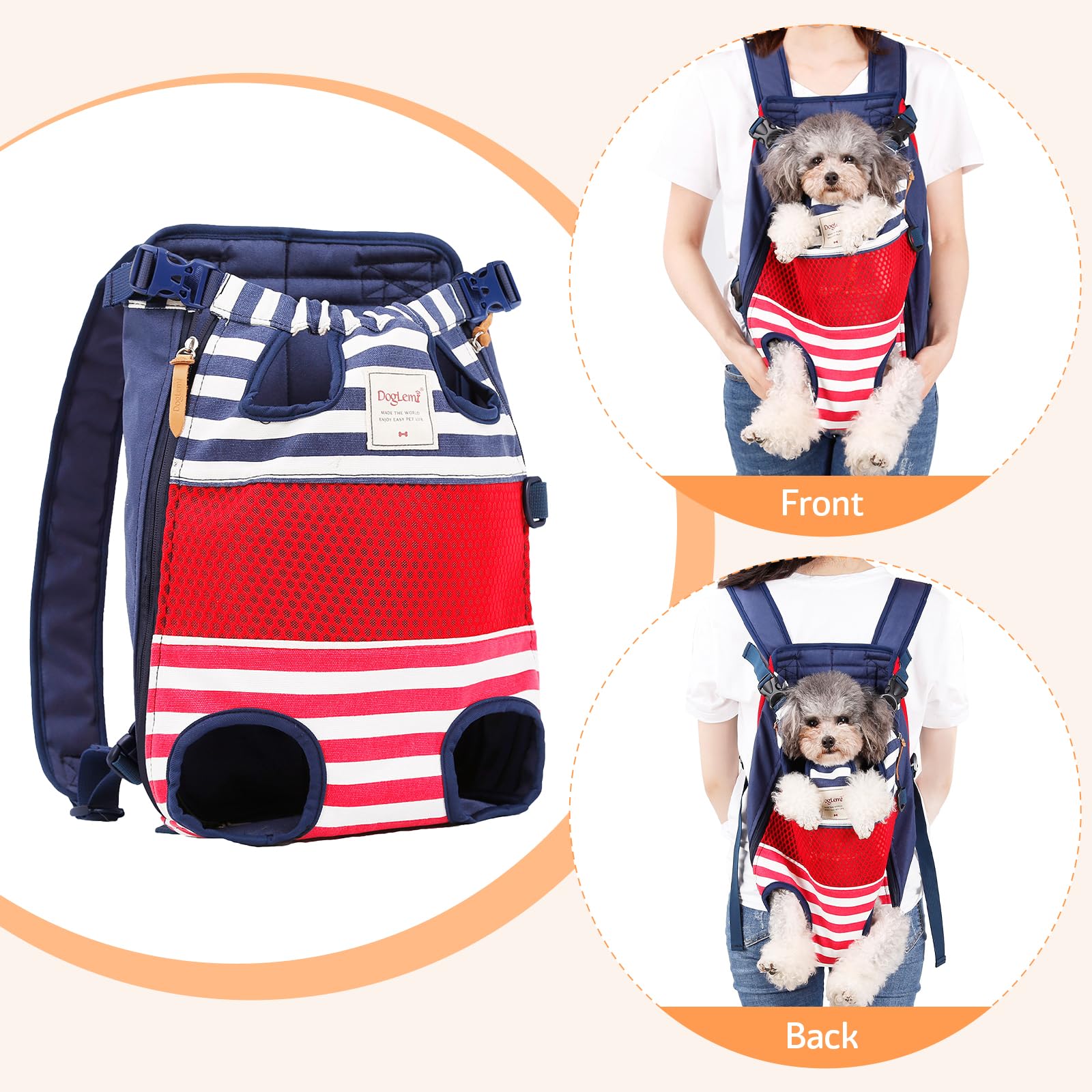 Coppthinktu dog carrier backpack durable canvas fabric offers lightweight travel durability.