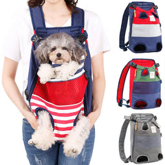Coppthinktu dog carrier backpack top view with legs-out design for comfortable pet travel.