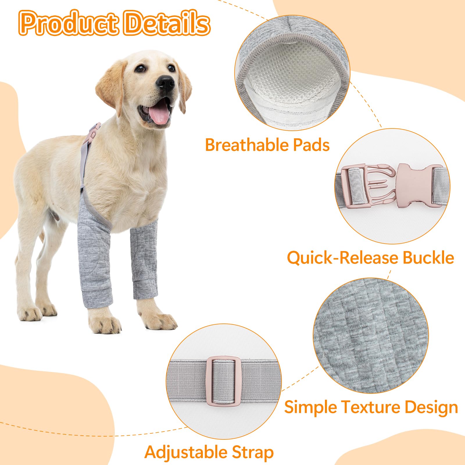 Coppthinktu dog elbow pad blue cherry design aids comfort during walks and rest