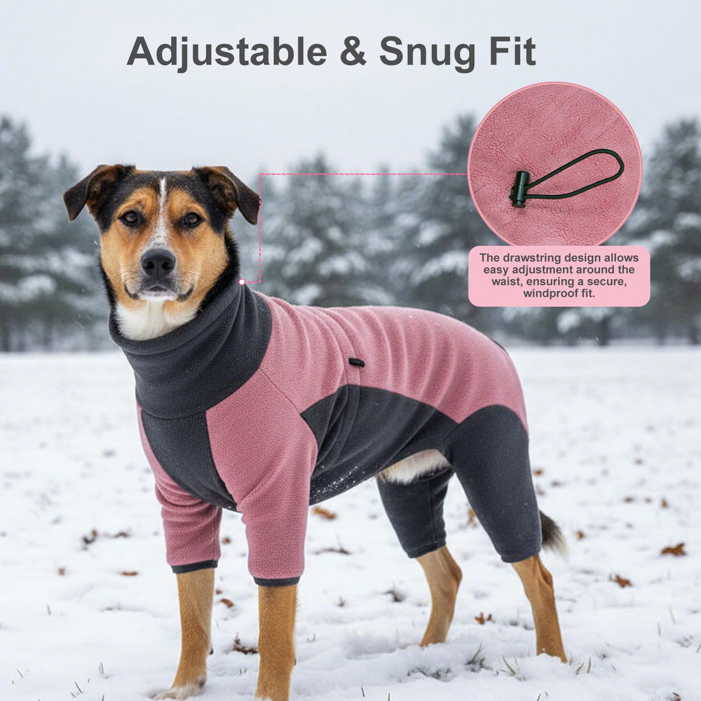 Coppthinktu dog winter coat adjustable neck and waist drawstrings