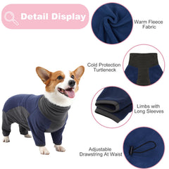 Coppthinktu dog winter coat full-coverage turtleneck shields neck from wind