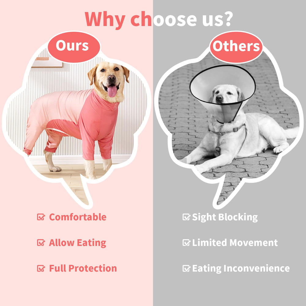 Coppthinktu Recovery Suit for dogs, anti-lick design, supports wound protection