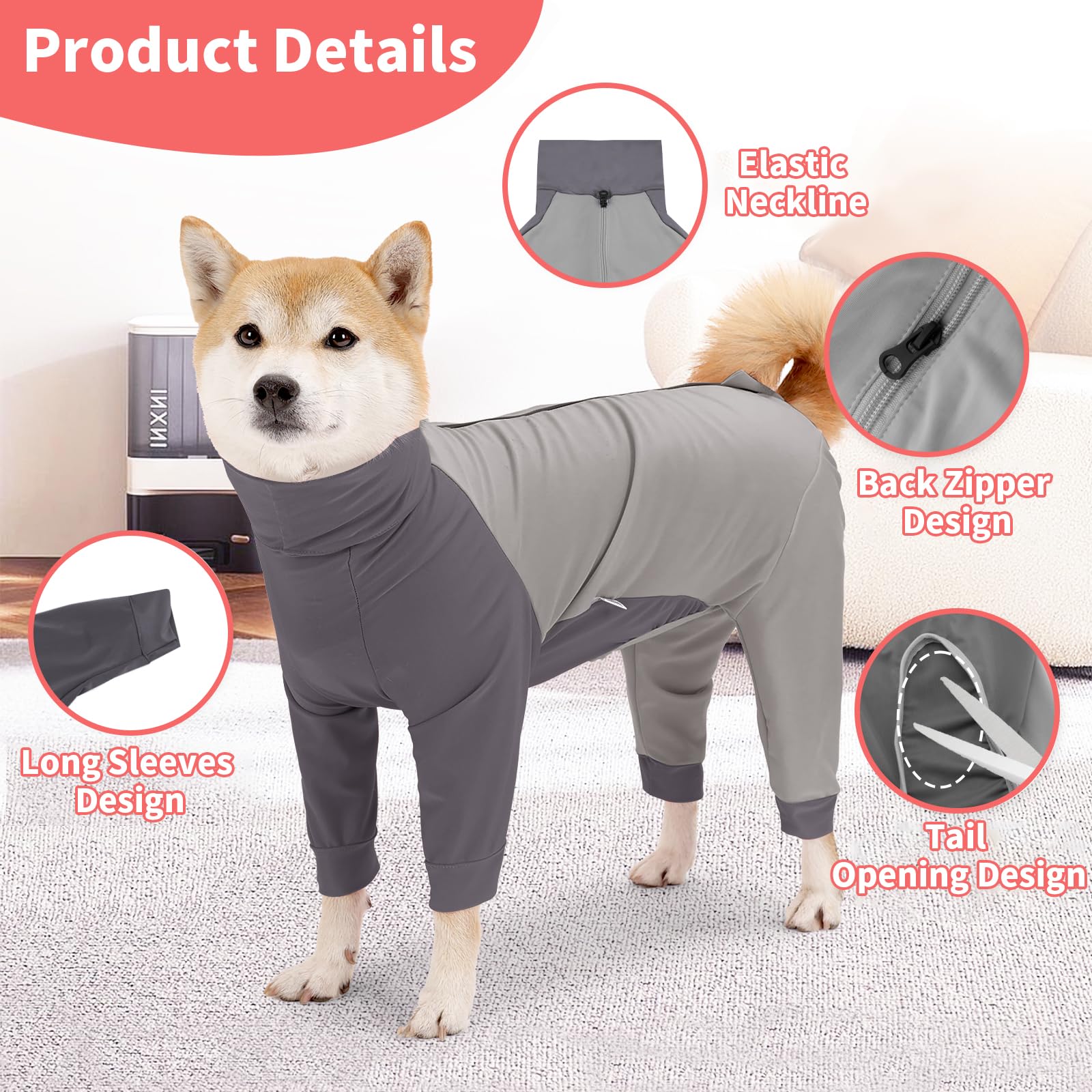 Coppthinktu Recovery Suit zipper-detail highlights easy wear for post-op care