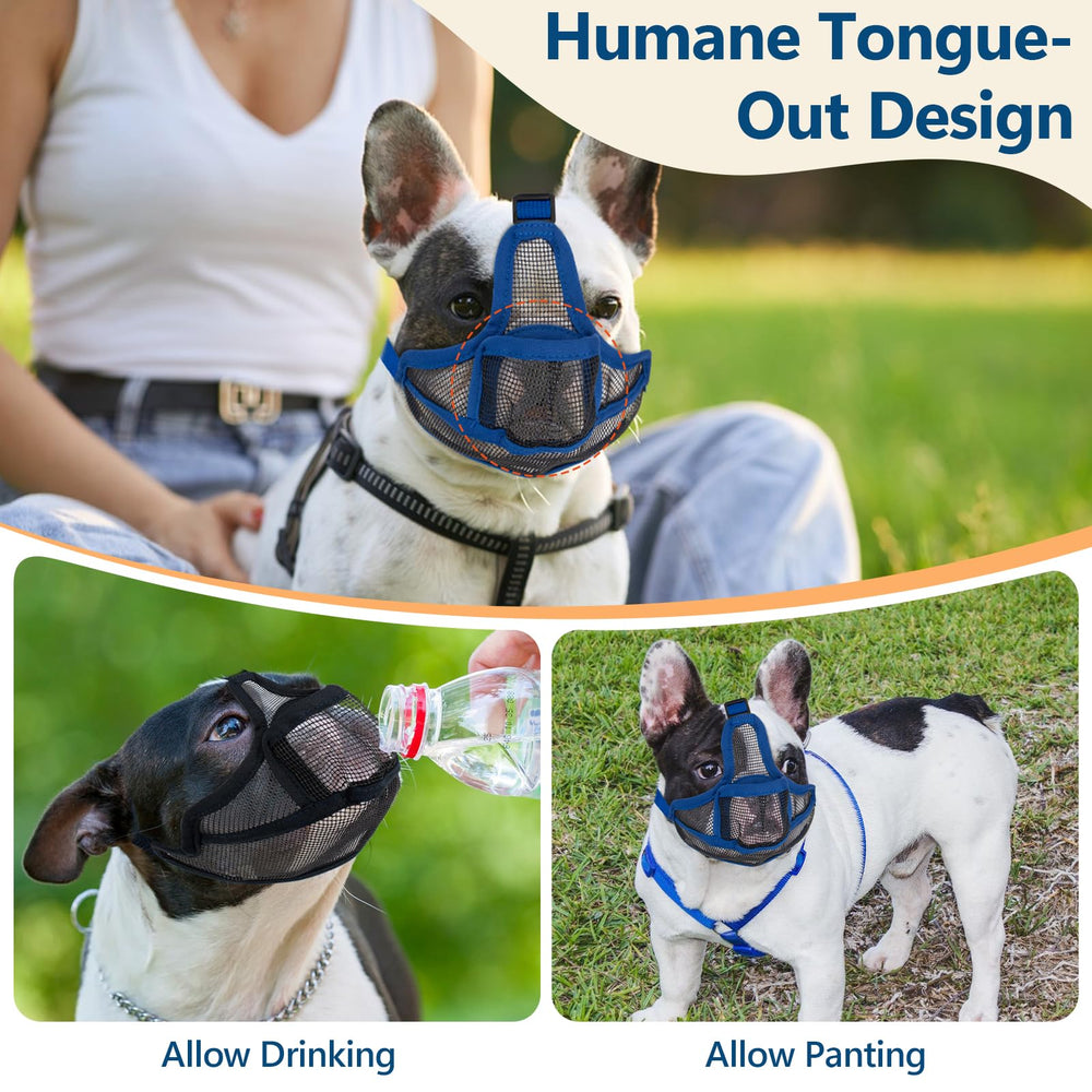 Coppthinktu short snout muzzle breathable mesh reduces heat during walks