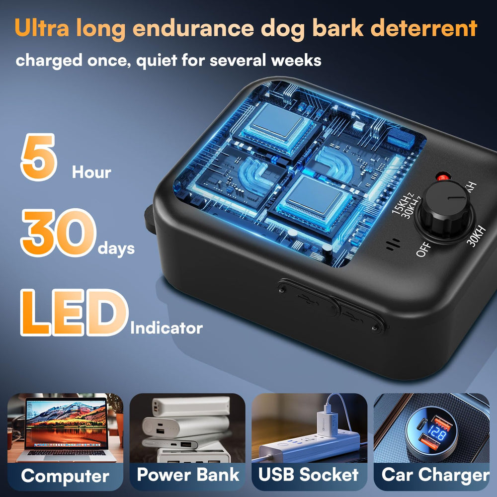 Coprisin Bark Box three modes adjustable to dog size and temperament.