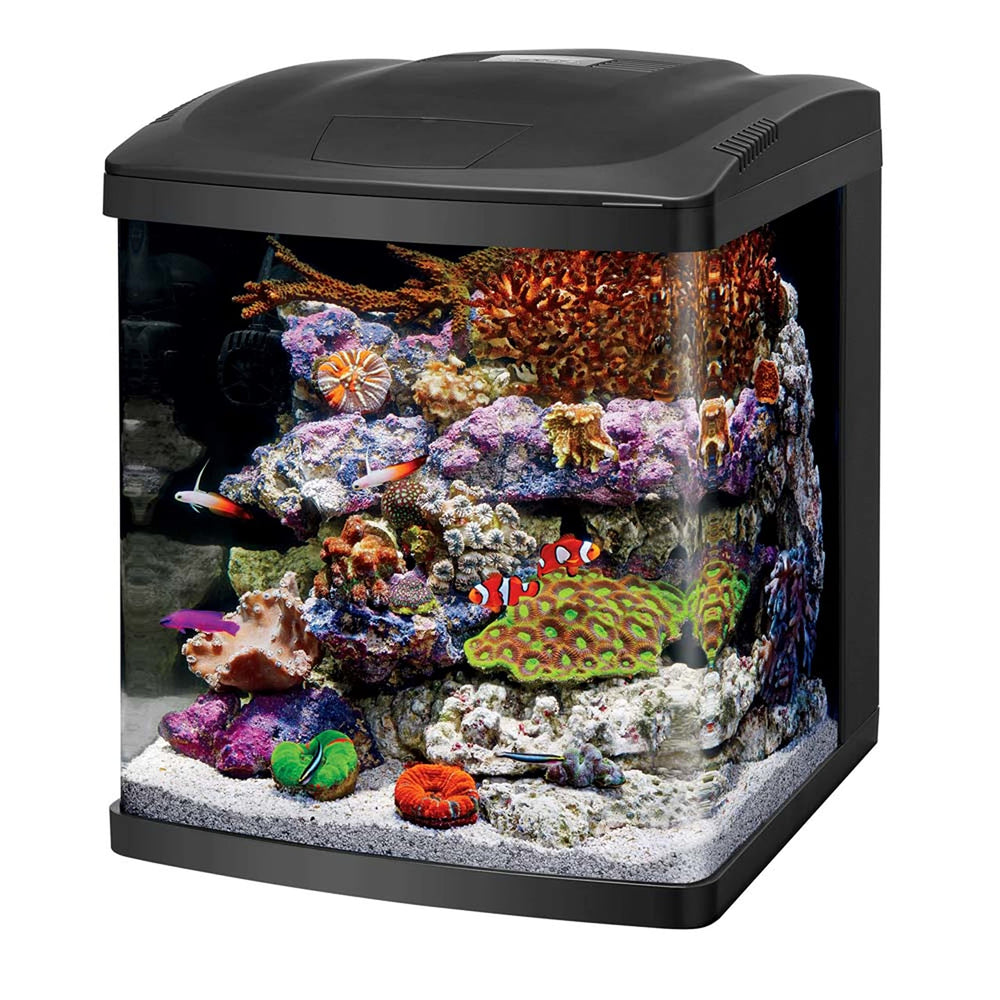 Coralife BioCube front view, a compact all-in-one aquarium for small spaces.