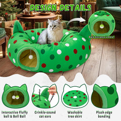 CORALMEE cat-tunnel-cat-ears taps playful appeal and sensory engagement.