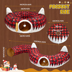 CORALMEE cat tunnel features crinkle-ear detail to invite exploration.