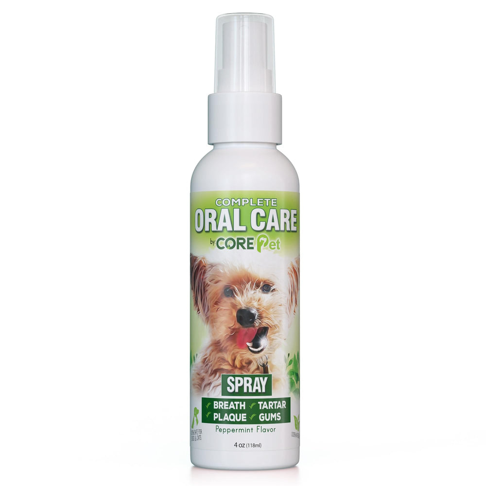 CORE Pet Complete Oral Care bottle pour for easy on-the-go breath refresh.