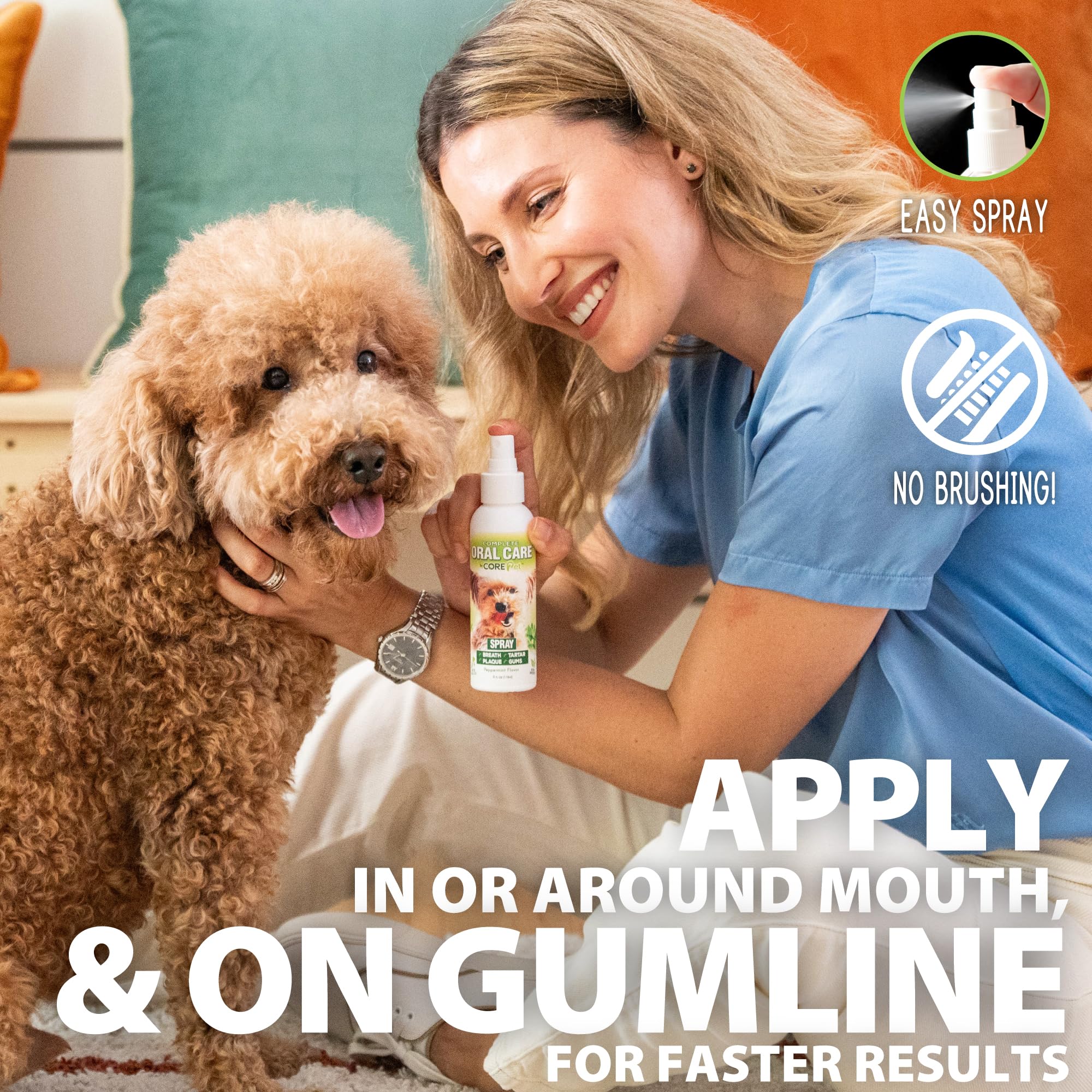 CORE Pet Complete Oral Care packaging highlights USA-made, veterinarian-formulated trust.