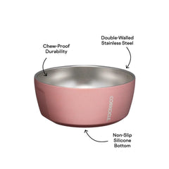 Corkcicle dog bowl top-rack dishwasher-safe for easy cleanup.