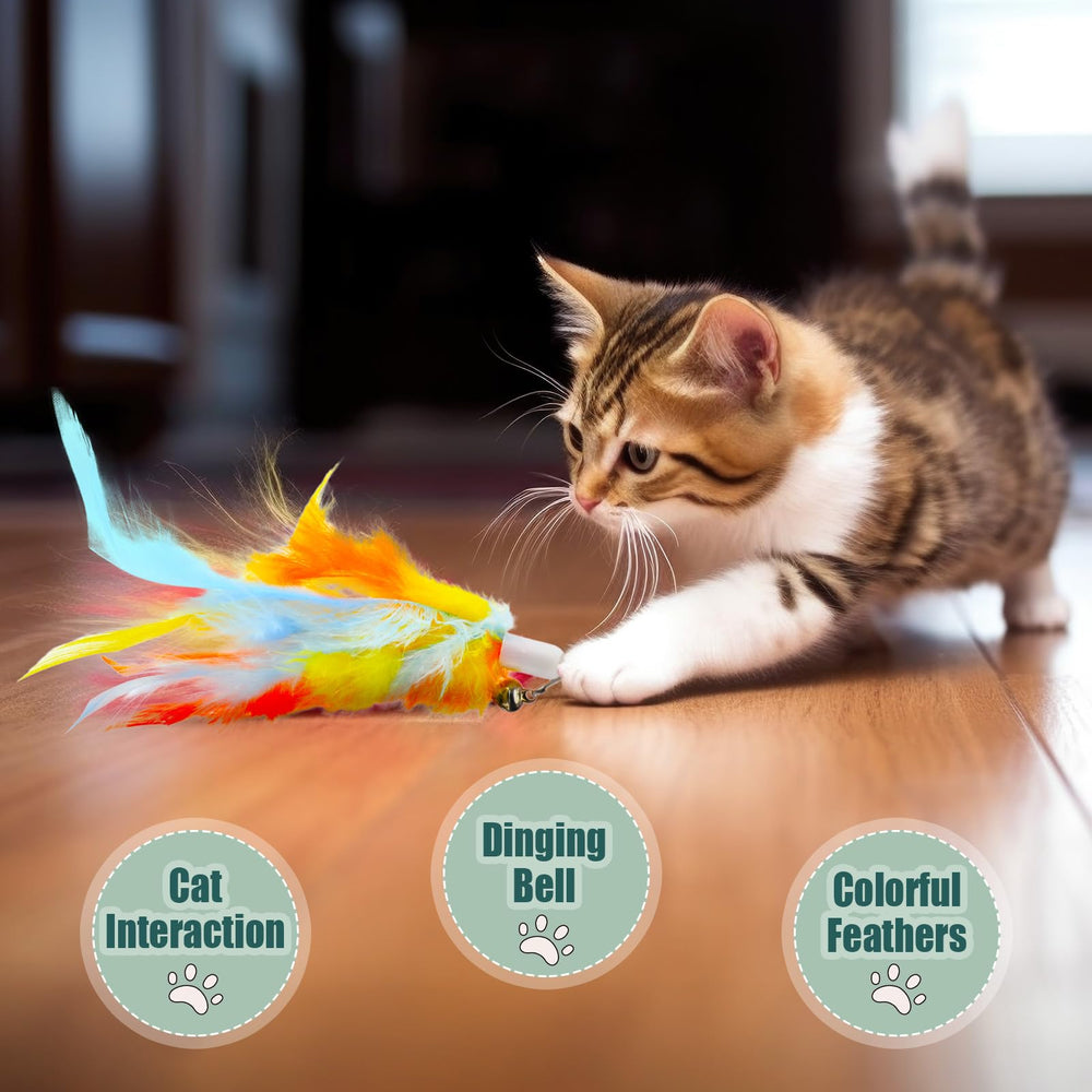 Cosblank refill set demonstrating vibrant colors for captivating feline activity.