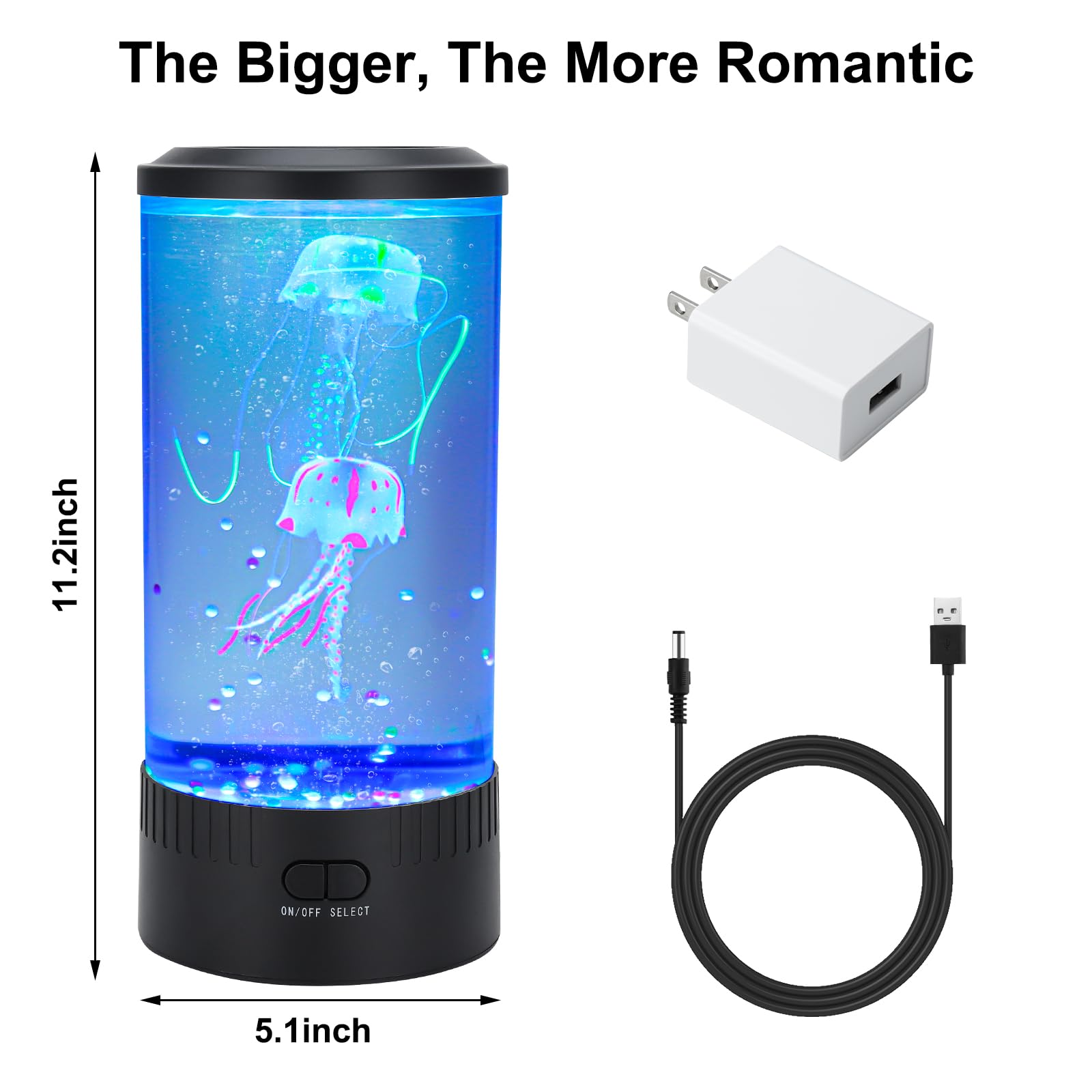 Cosney Jellyfish Lamp night-light mode provides gentle glow for bedrooms