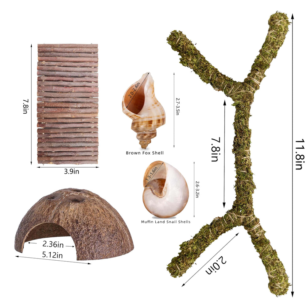 COSOC Hermit Crab coconut hideout provides shade, privacy, and moisture retention during molting.